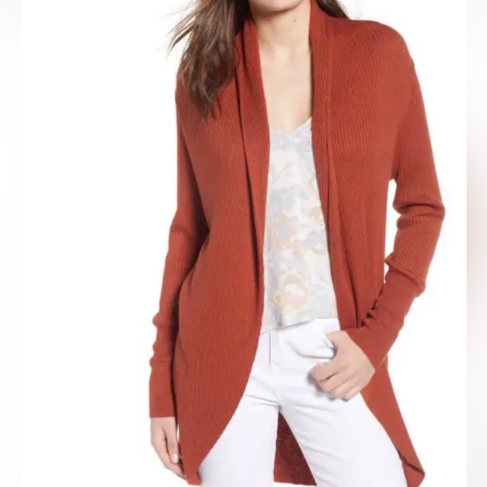 BP Open Front Ribbed Cardigan Sweater